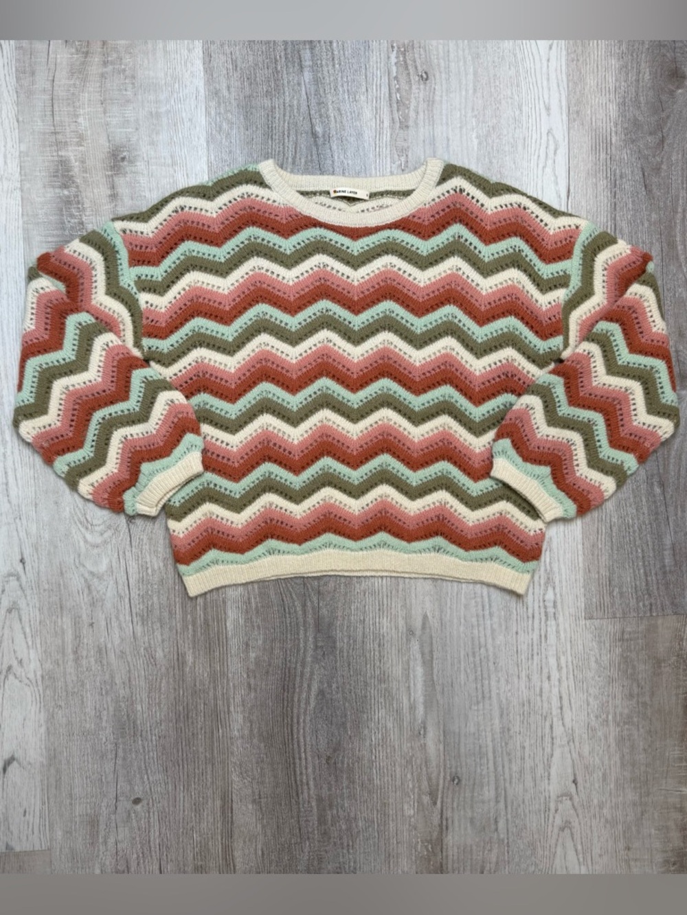Marine Layer Ruby Pointelle Sweater Women’s Size S Alpaca Blend